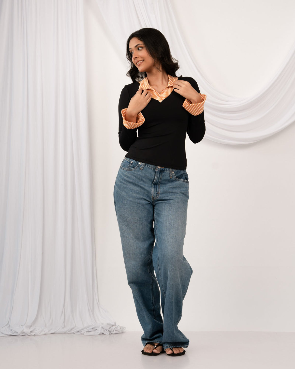 Lucy Top - Orange Stripe