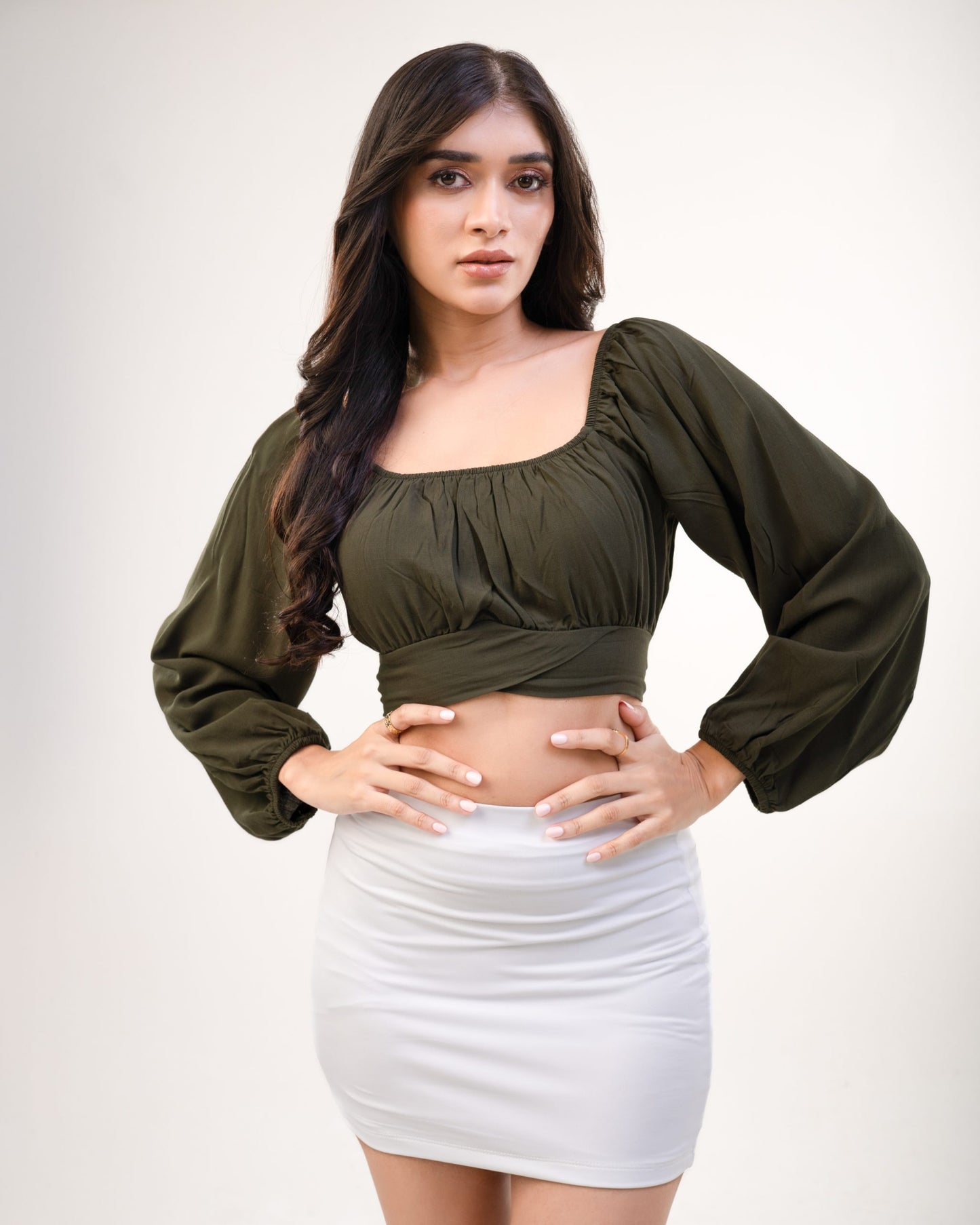 Aura Blouse – Olive Green
