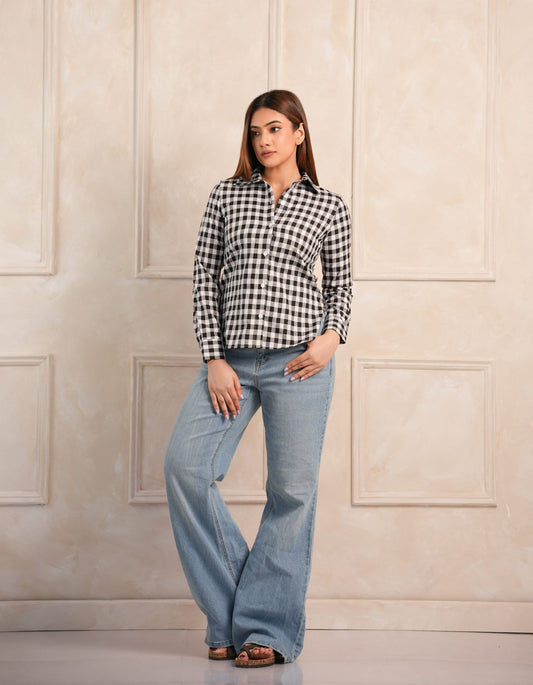 Remi Check Shirt - Black