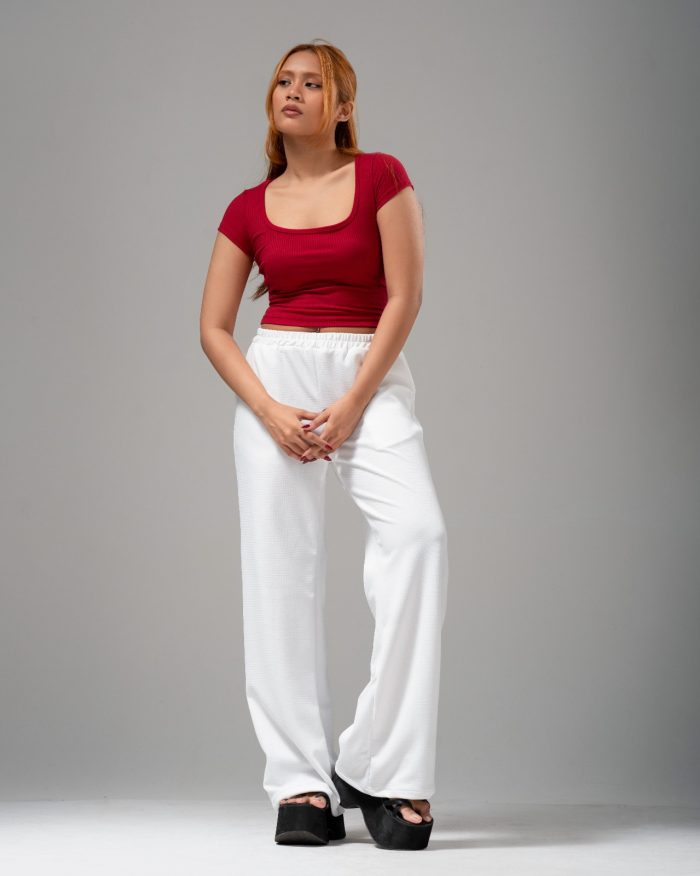 Square Neck Top – Red
