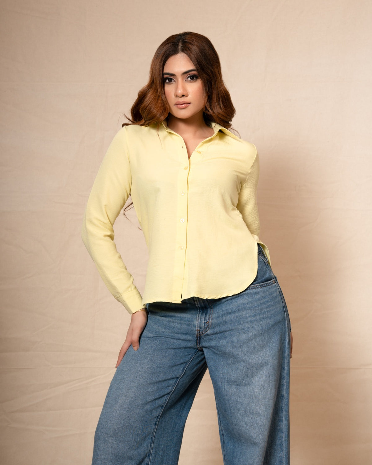 Simply Her Shirt – Light Yellow