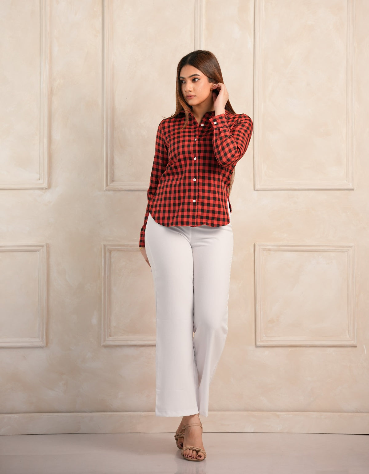 Remi Check Shirt - Red and Black