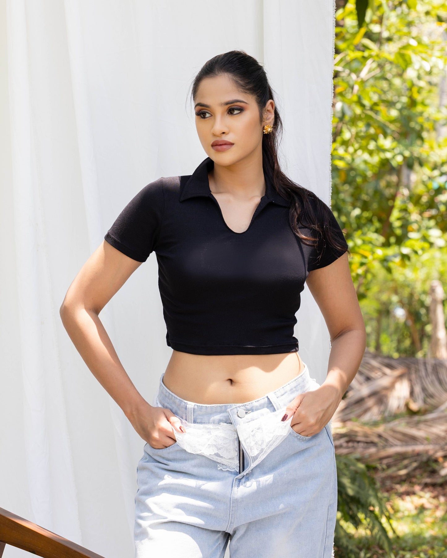 Collared Top – Black