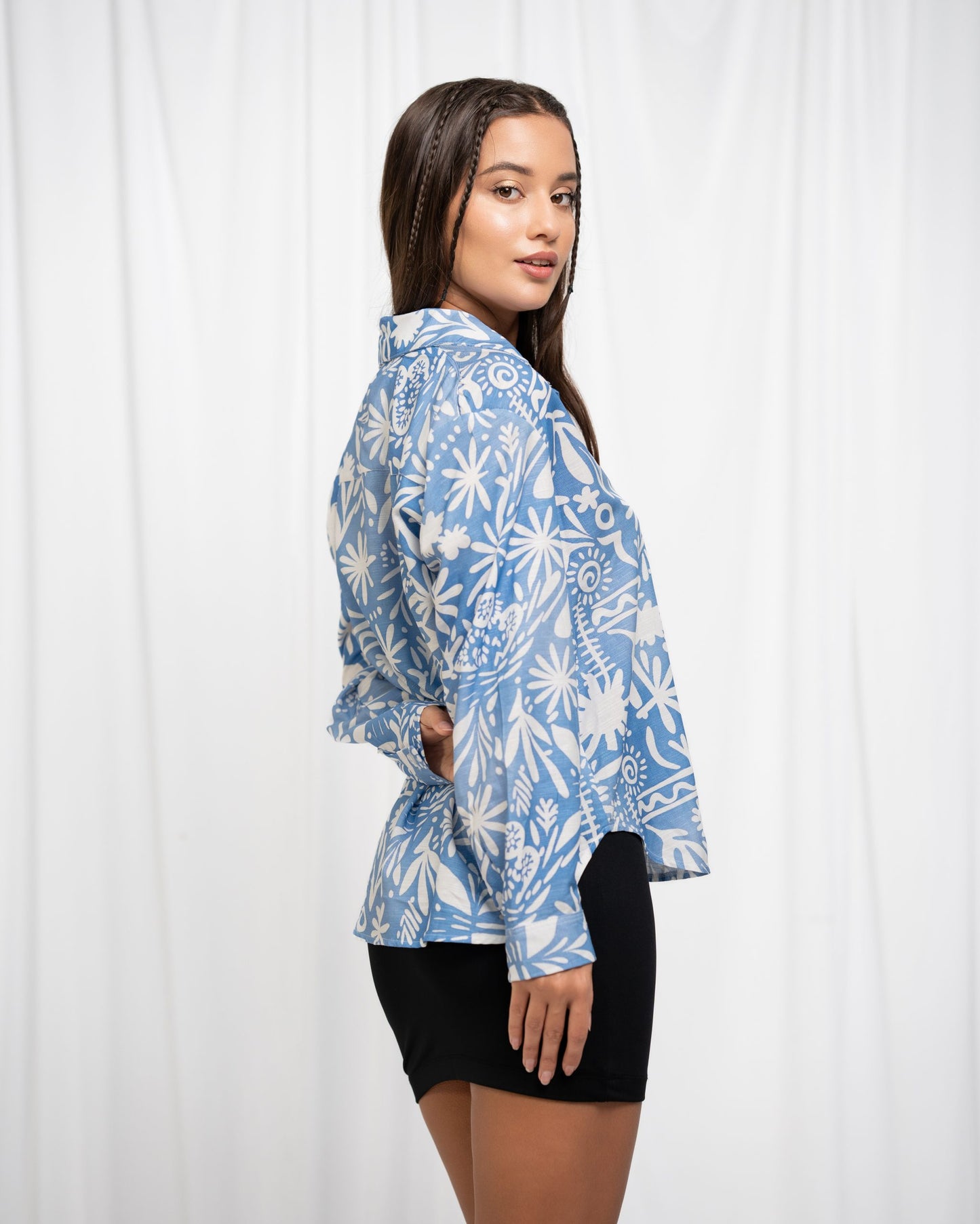 Moss Shirt – Printed Blue