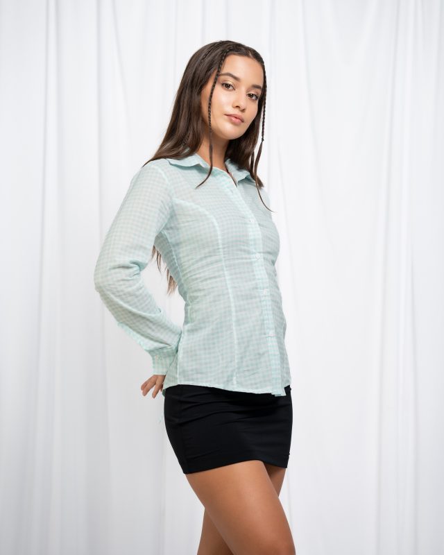 Buttercup Classic Shirt – Check Mint Green