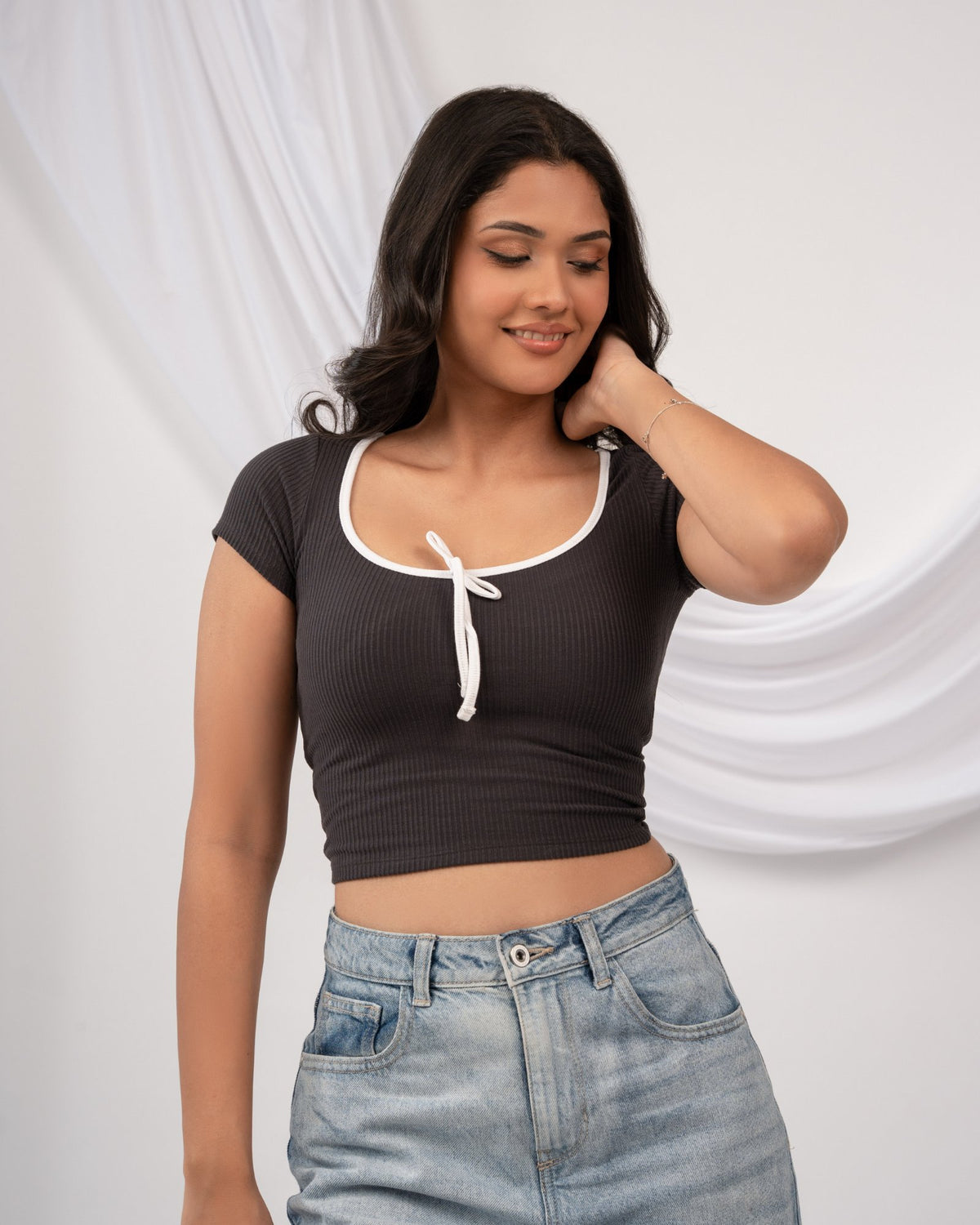 Neira Top - Charcoal Grey