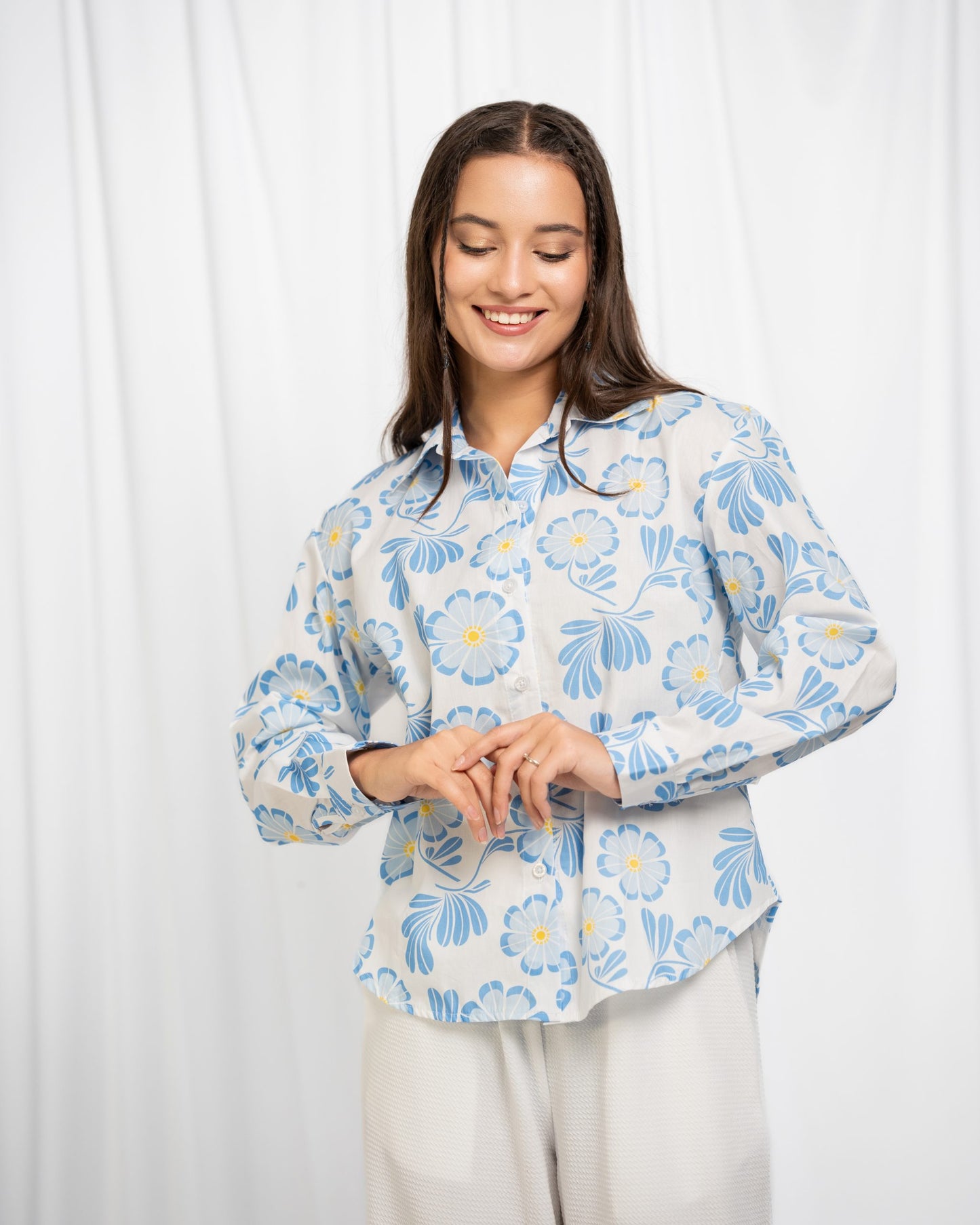 Moss Shirt – Blossom Blue