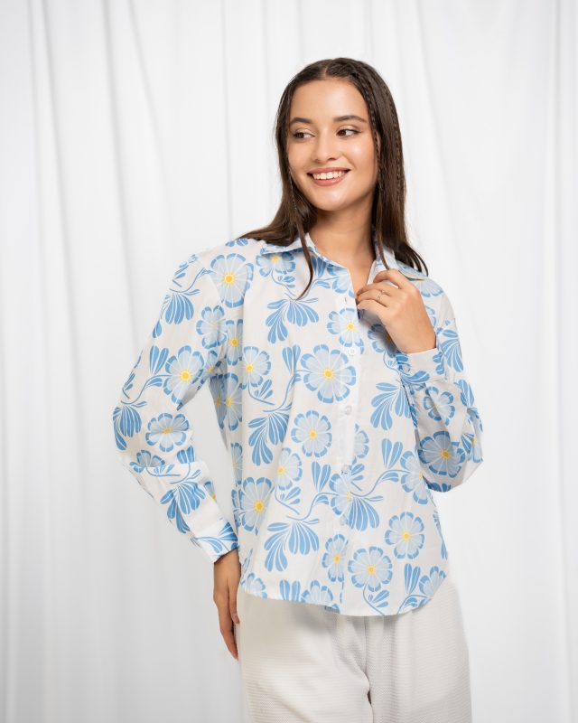 Moss Shirt – Blossom Blue