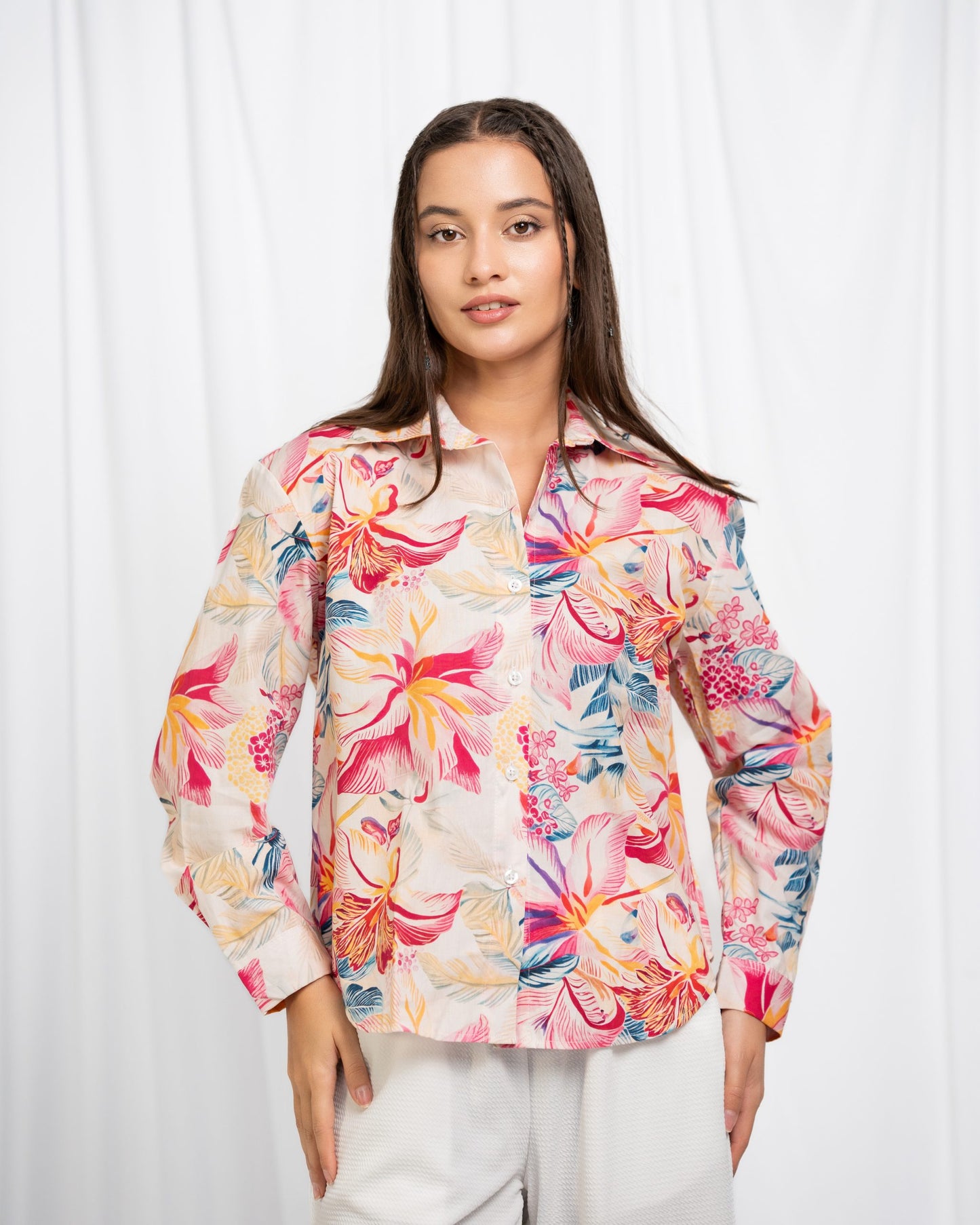Moss Shirt – Red Floral
