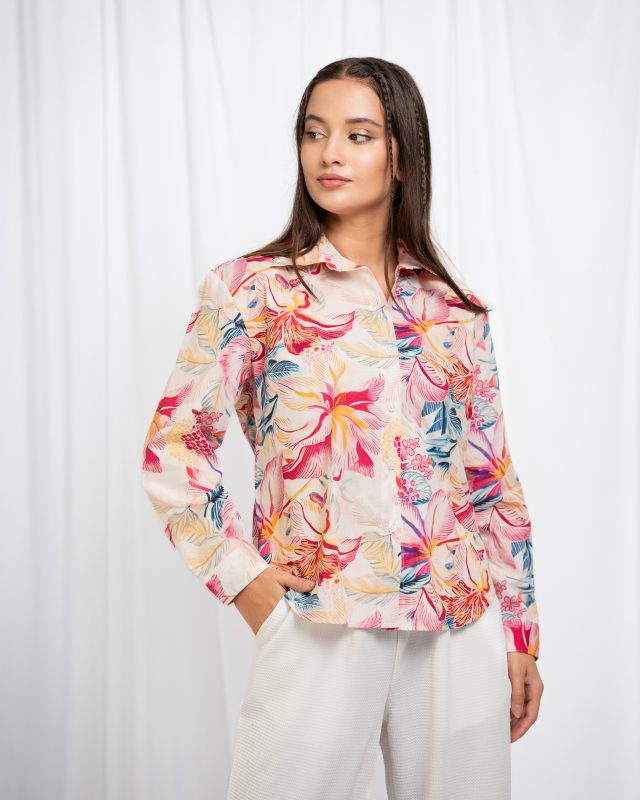Moss Shirt – Red Floral