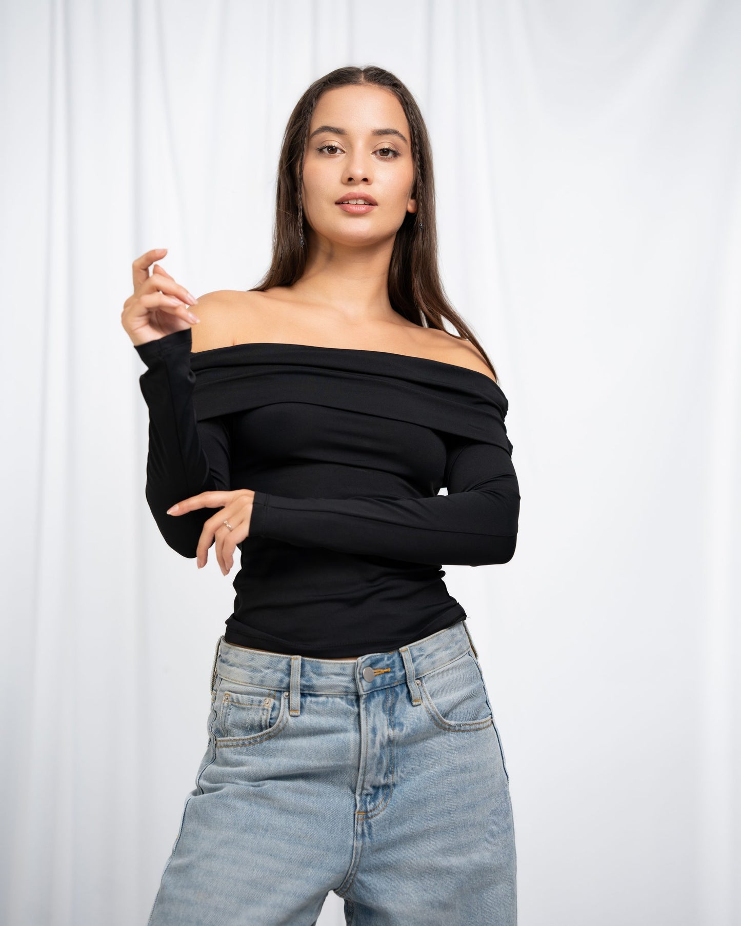 Skims Fitted Top – Olive Green