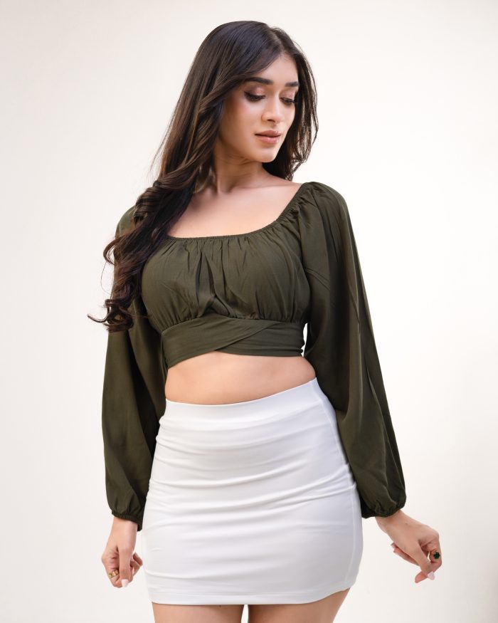 Aura Blouse – Olive Green