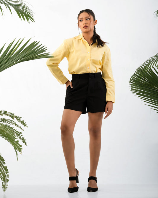 Basic Old Money Shorts – Black