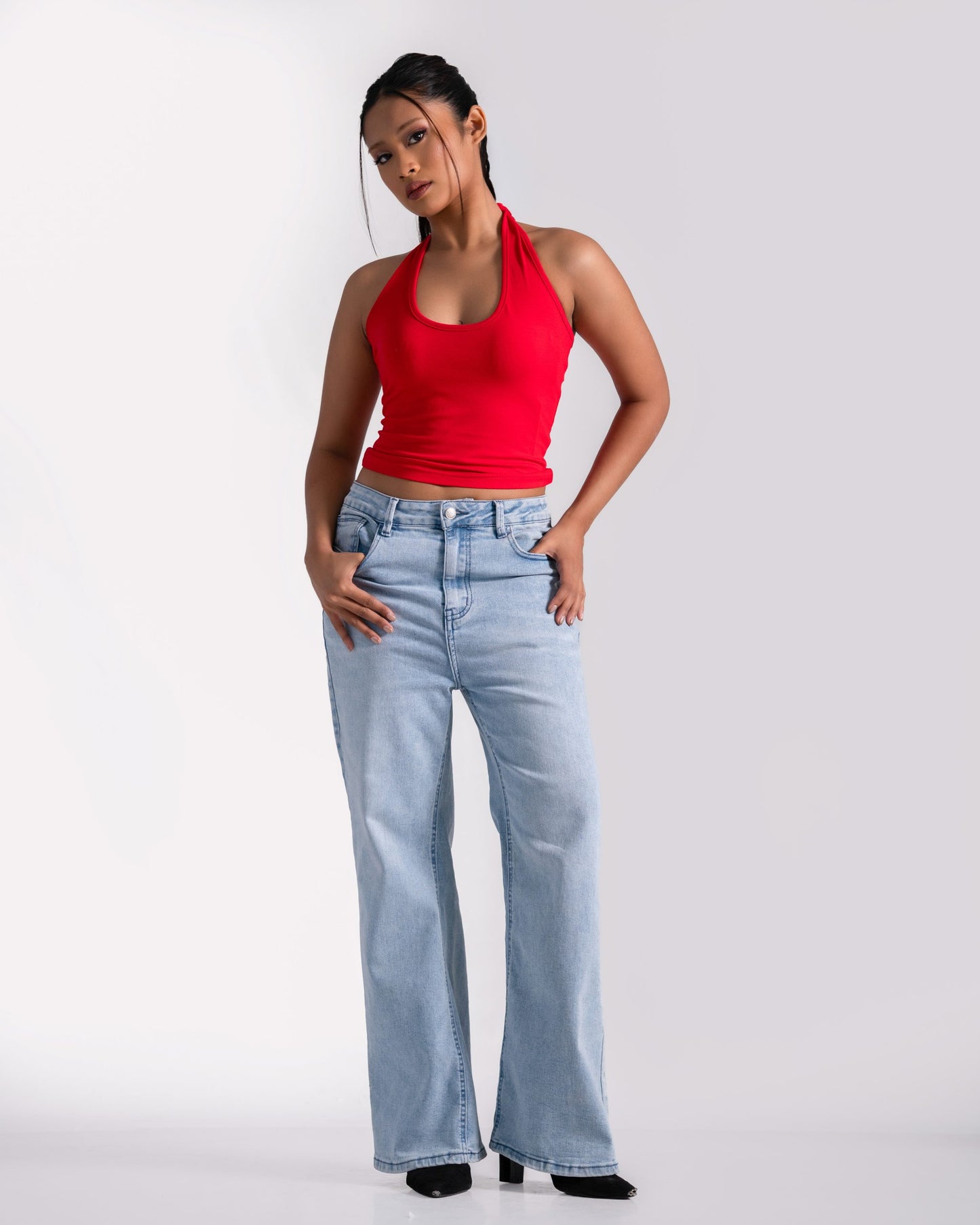 Breezy Halter Top – Red