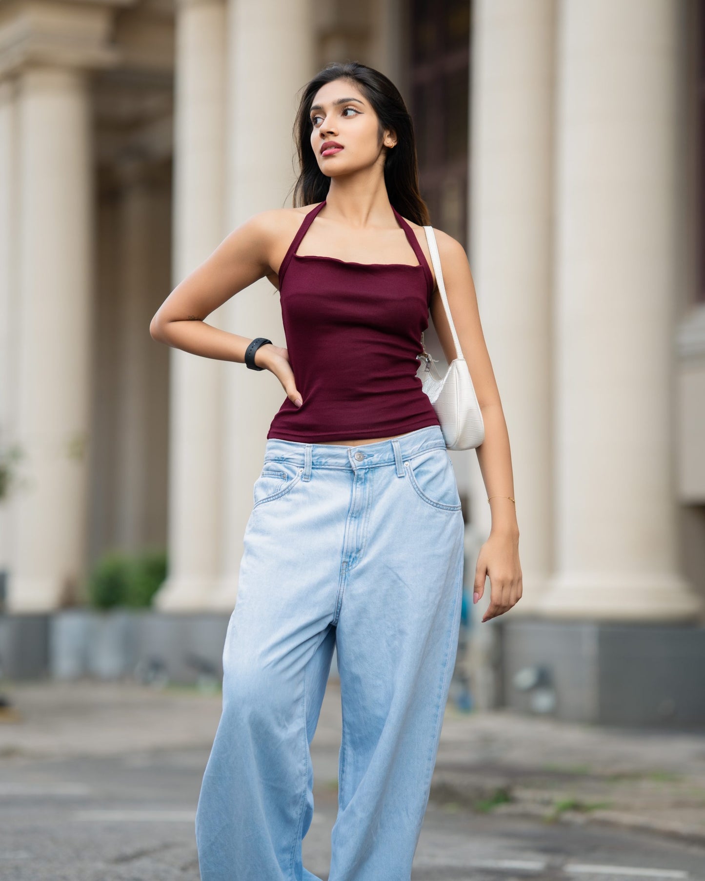 Basic Halter Top – Merlot
