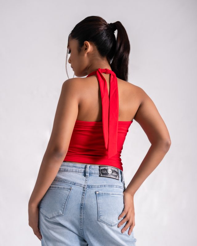 Breezy Halter Top – Red
