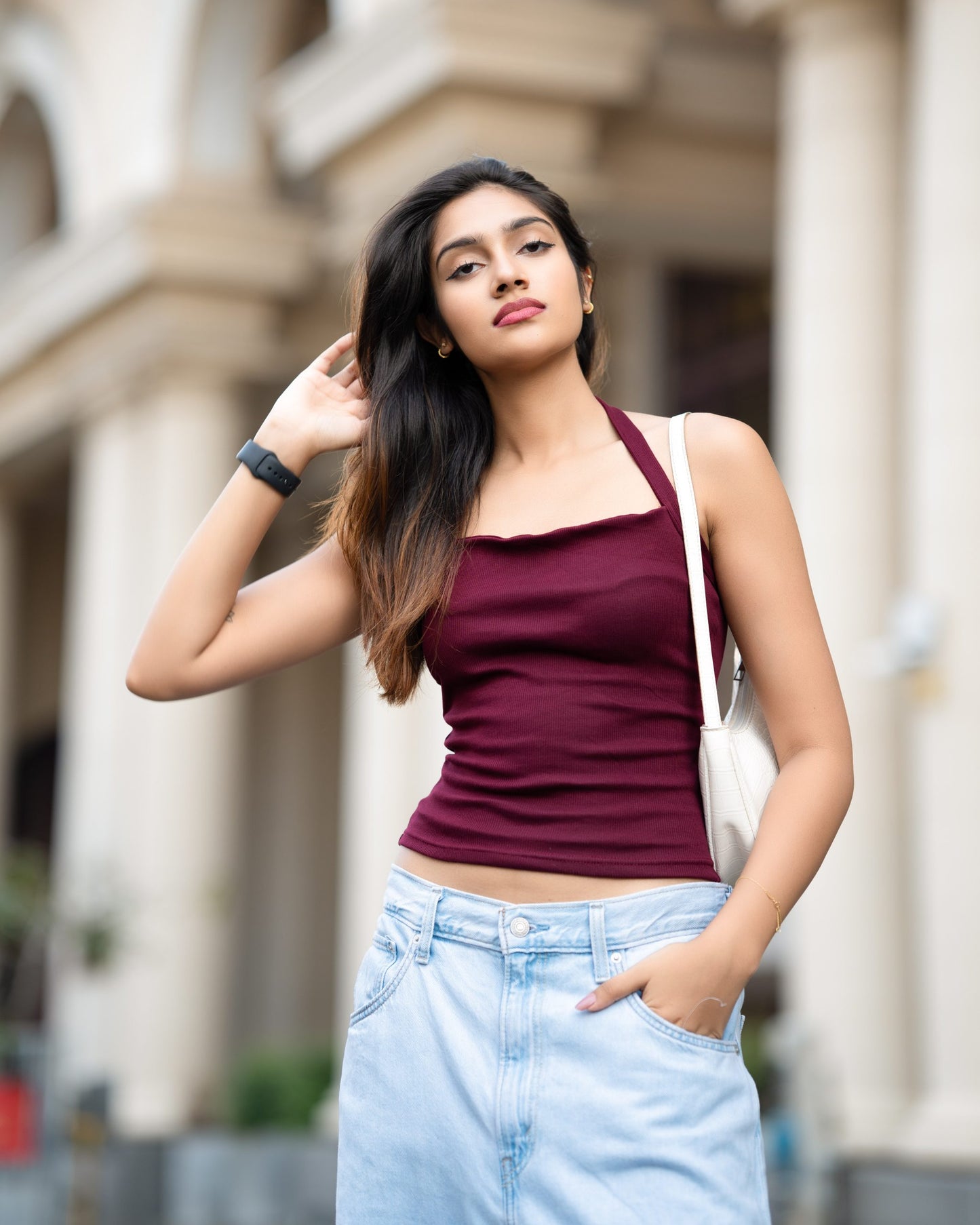 Basic Halter Top – Merlot