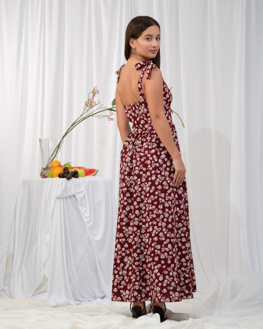 Aira Blossom Dress – Red