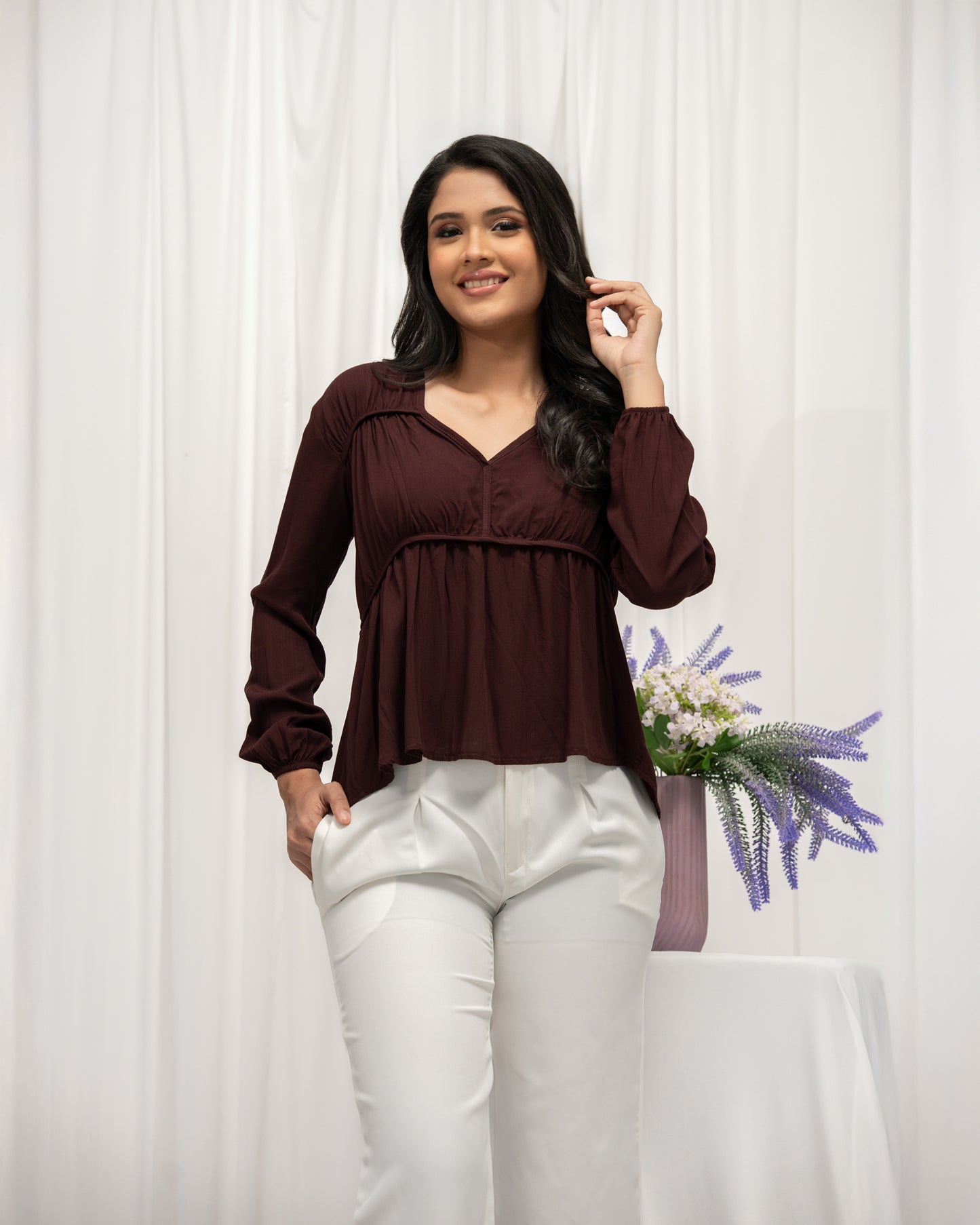 Selene Top – Choco Brown