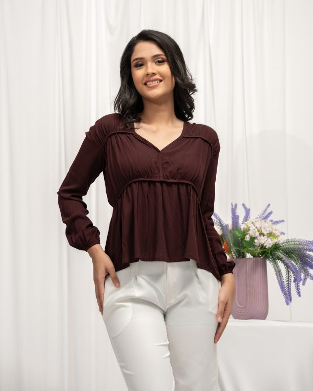 Selene Top – Choco Brown
