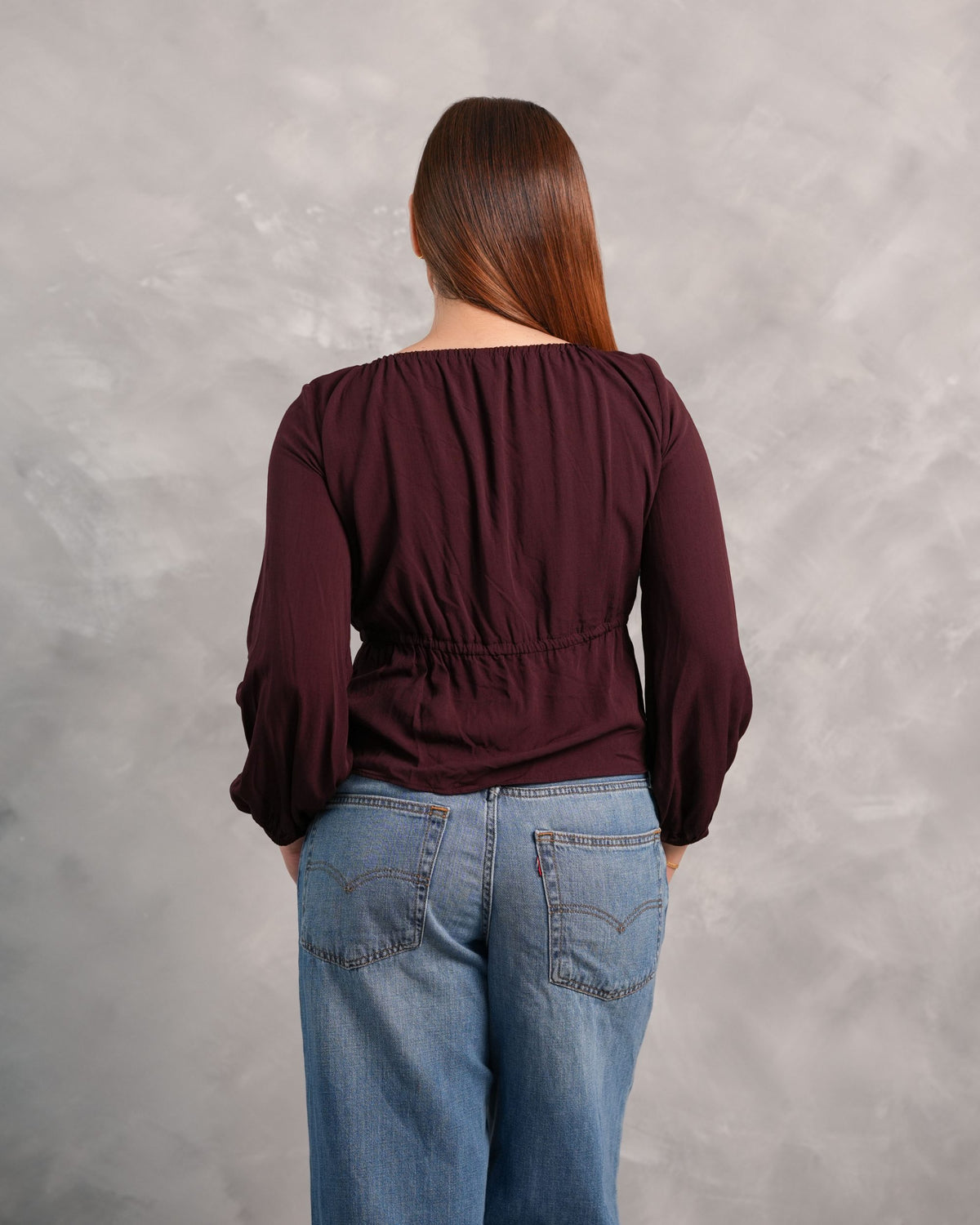 Avira Blouse - Burgundy