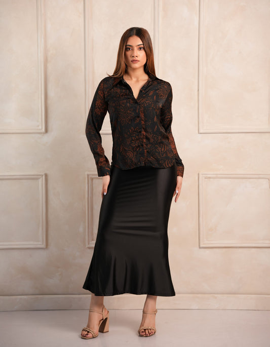 Sable Print Shirt – Black