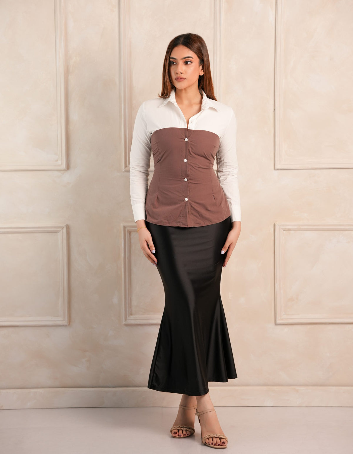 Duo Tone Shirt - Cocoa Brown