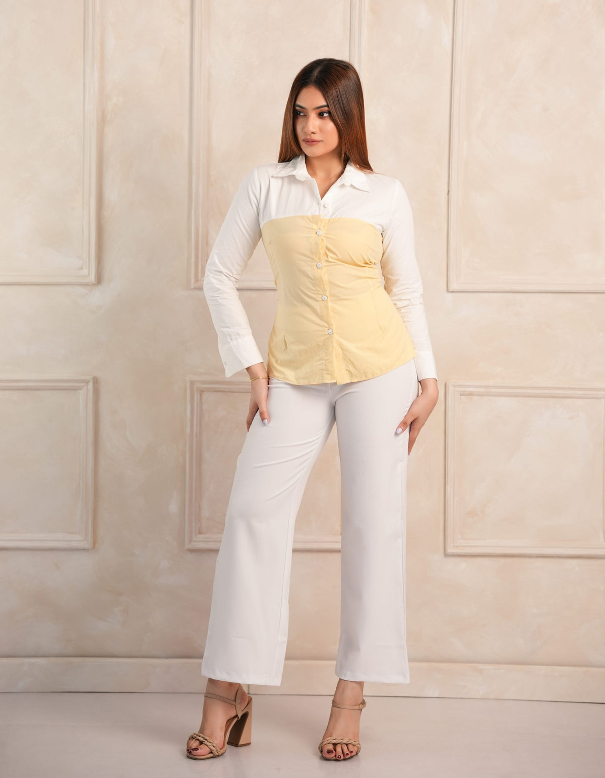 Duo Tone Shirt - Buttercream