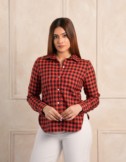 Remi Check Shirt - Red and Black