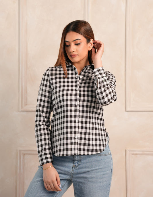 Remi Check Shirt - Black