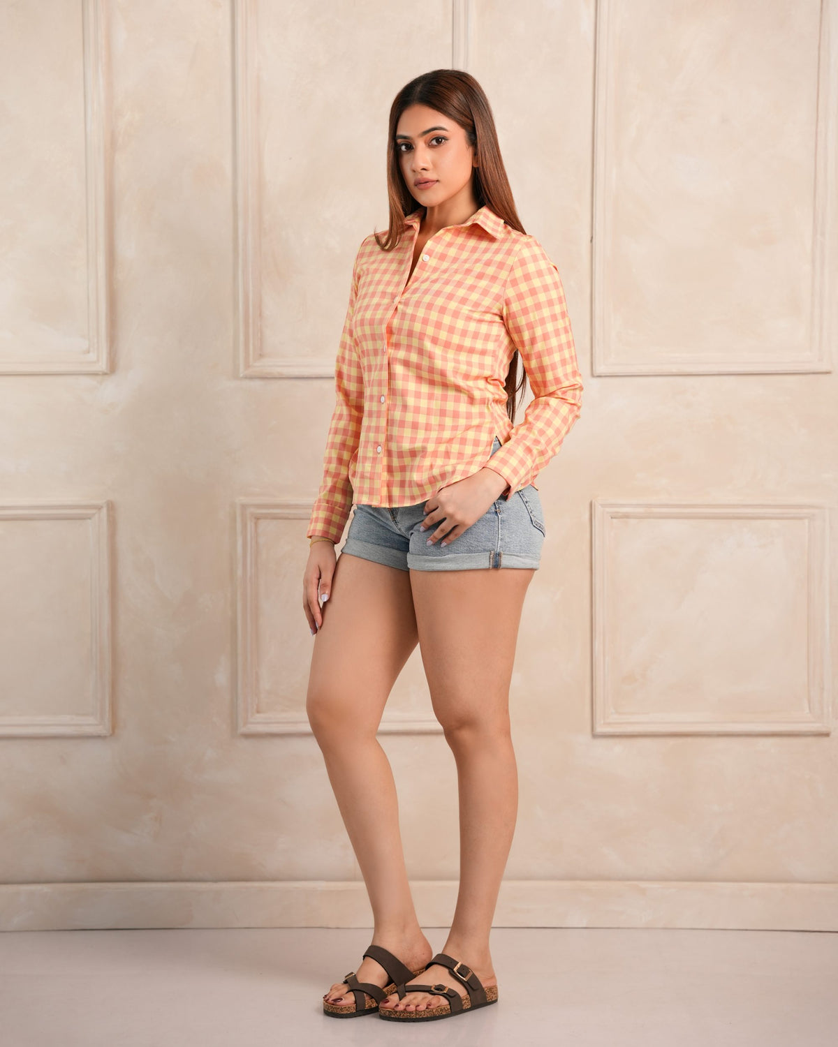 Remi Check Shirt - Orange and Yellow