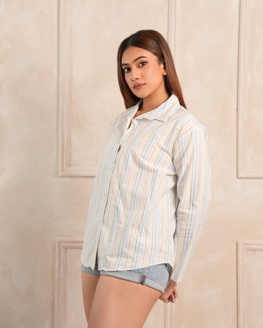 Mabel Stripe Shirt - Rainbow