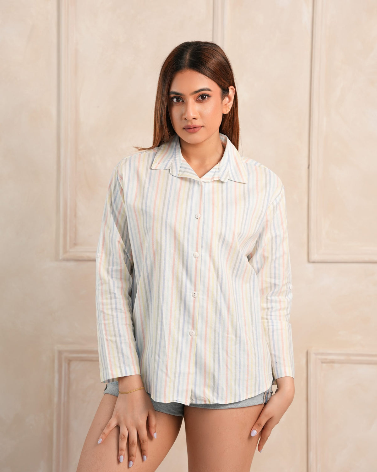 Mabel Stripe Shirt - Rainbow
