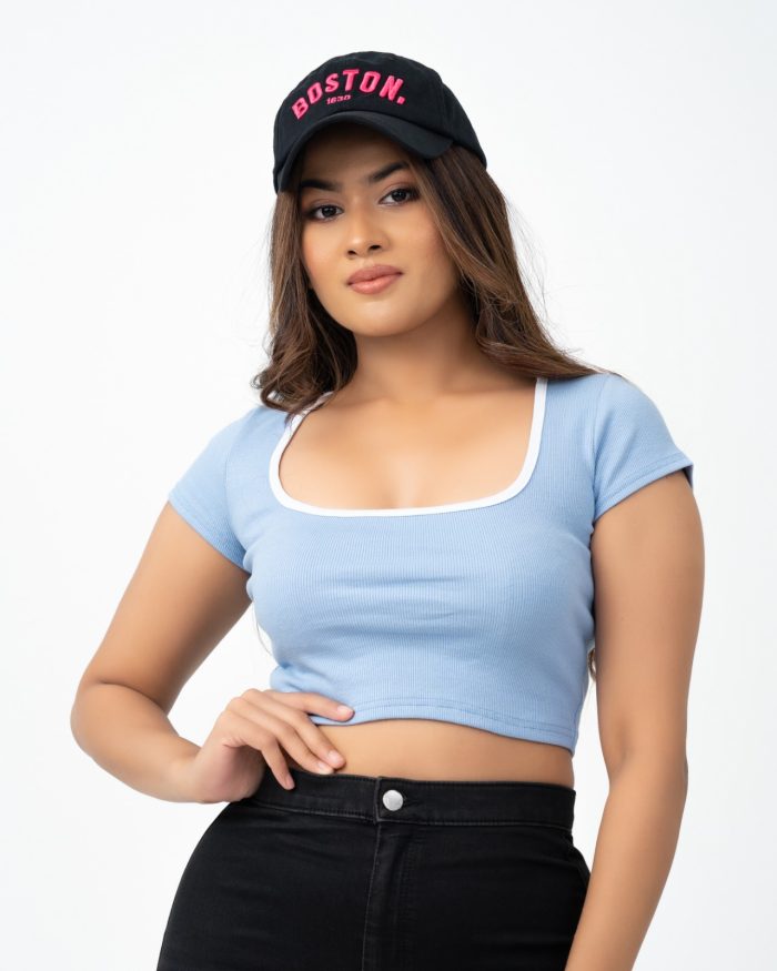 Square Neck Top – P – Ice Blue