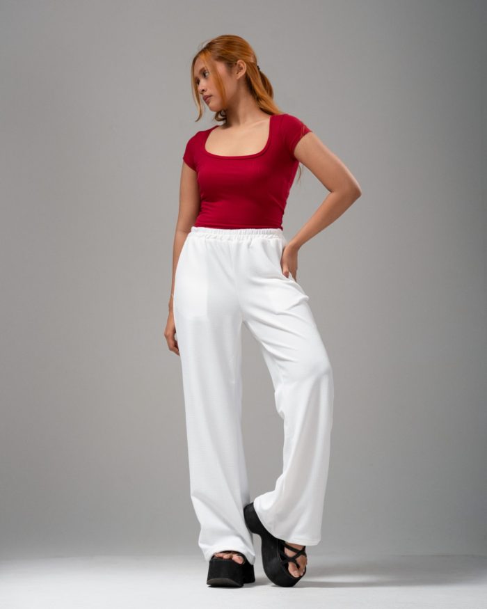 Square Neck Top – Red