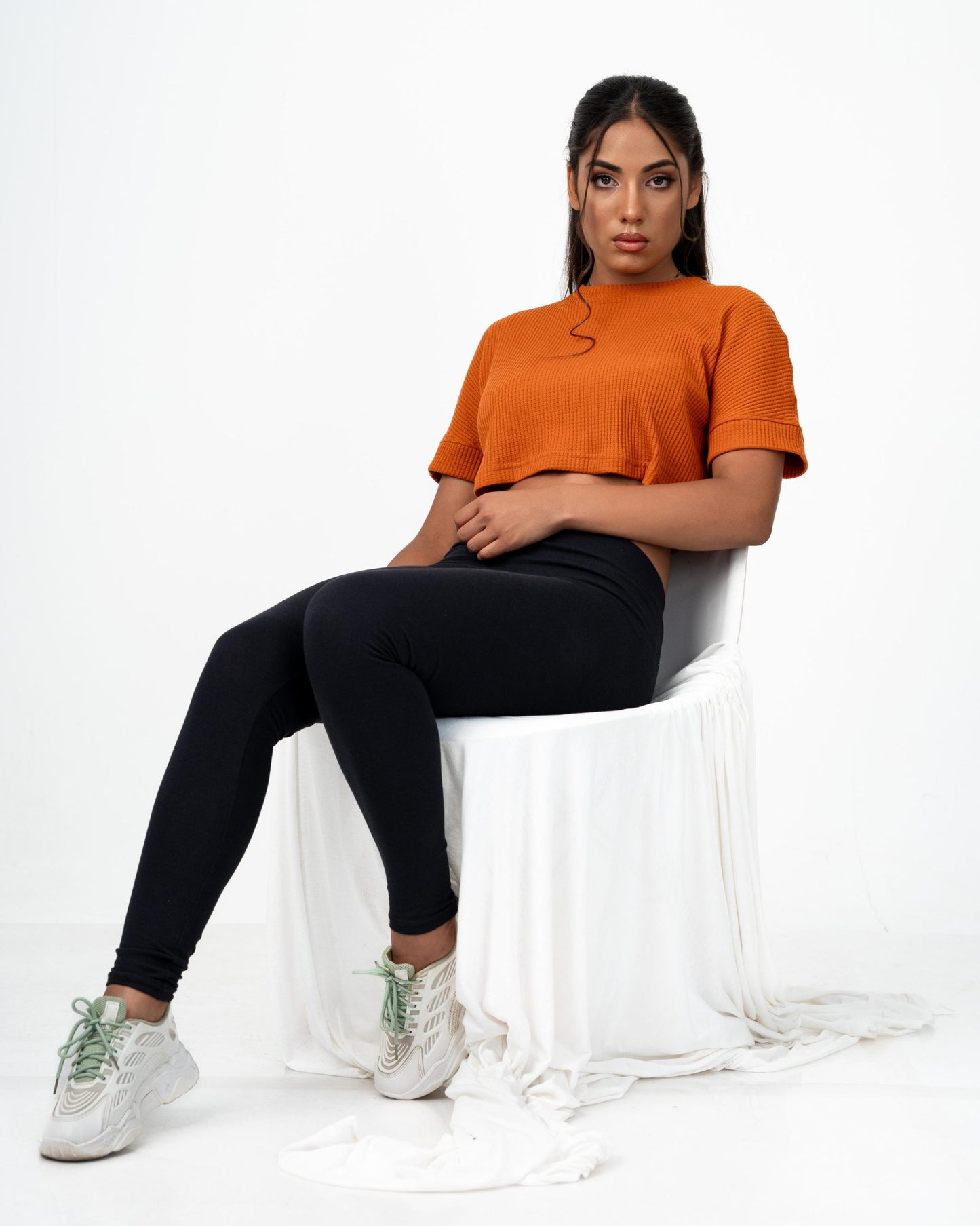 Solid Crop Top – Orange