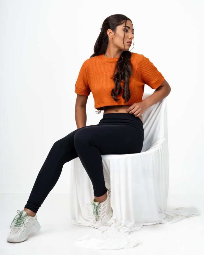 Solid Crop Top – Orange