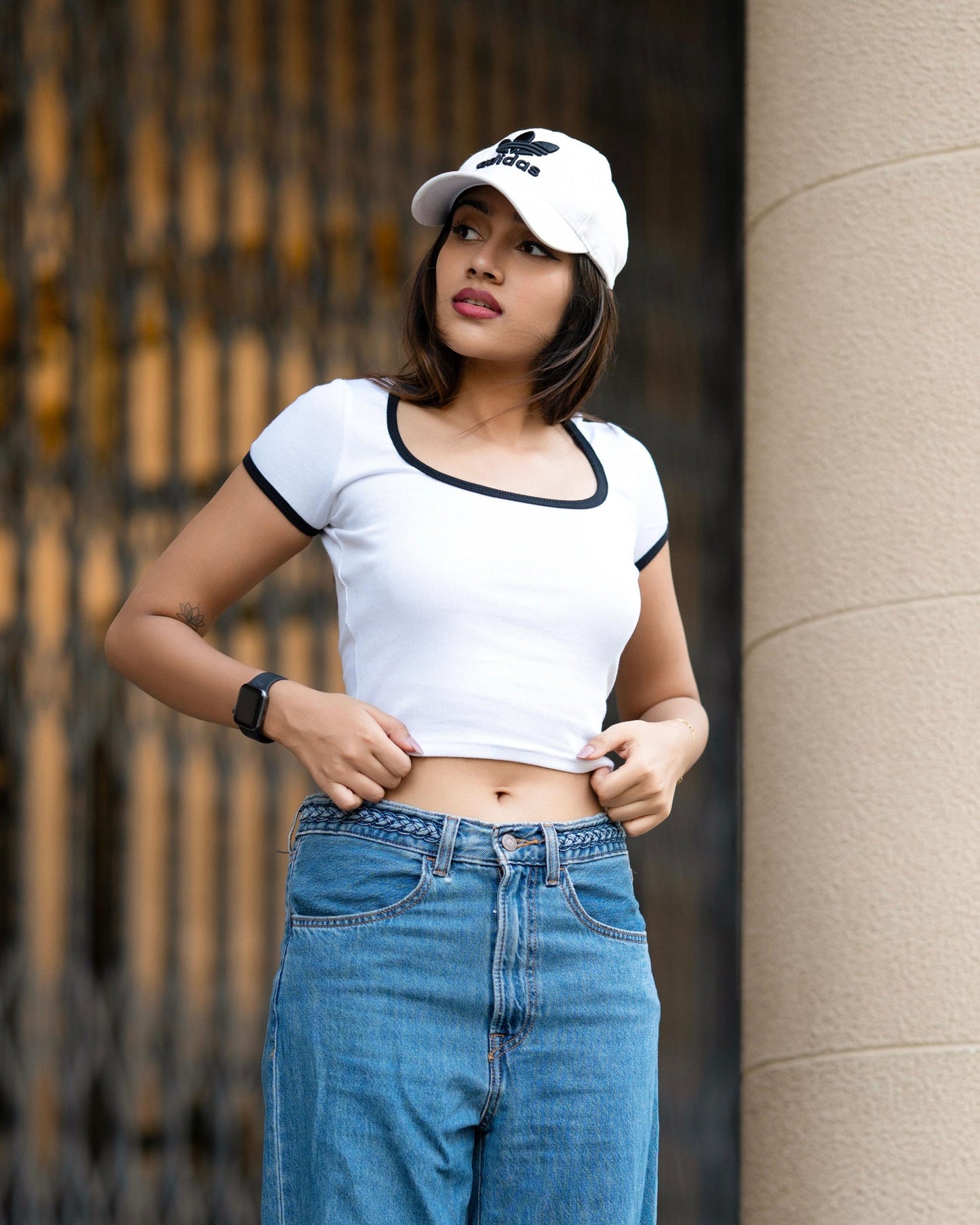 Square Neck Top P – White
