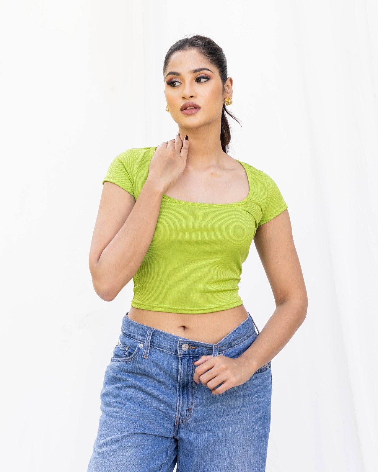 Square Neck Top – Lemon