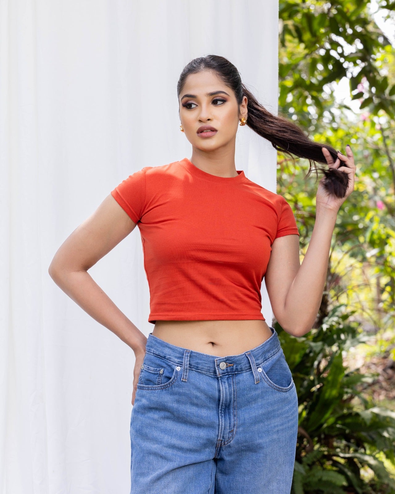 Basic Crop Top – Orange