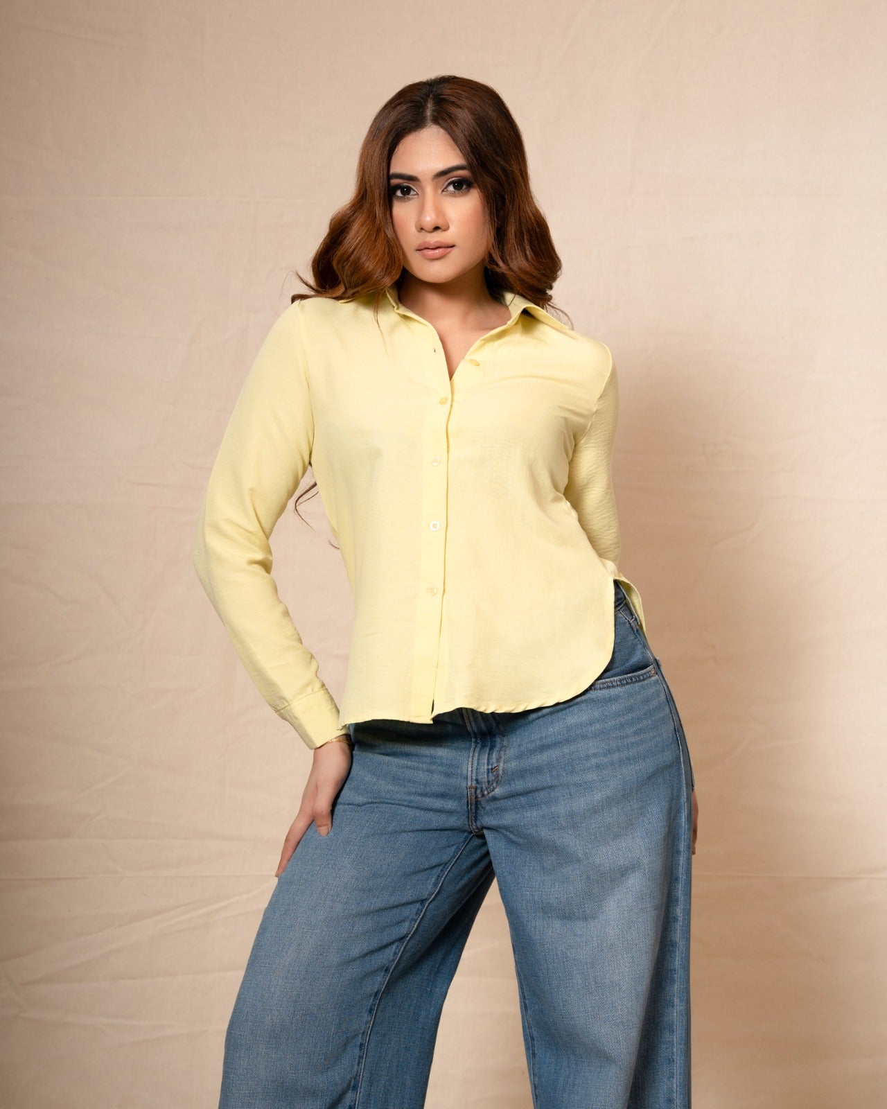 Simply Her Shirt – Light Yellow