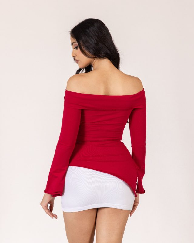 Talia Off-Shoulder Top – Magenta pink